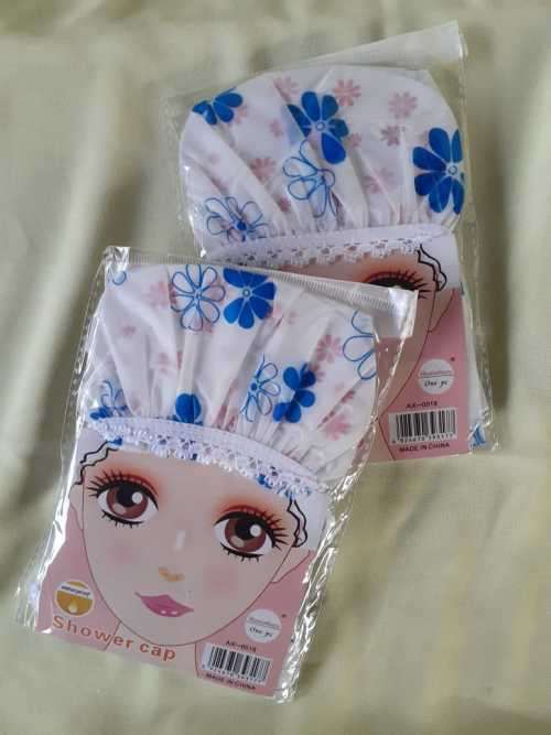 Shower Cap - Blue Flowers