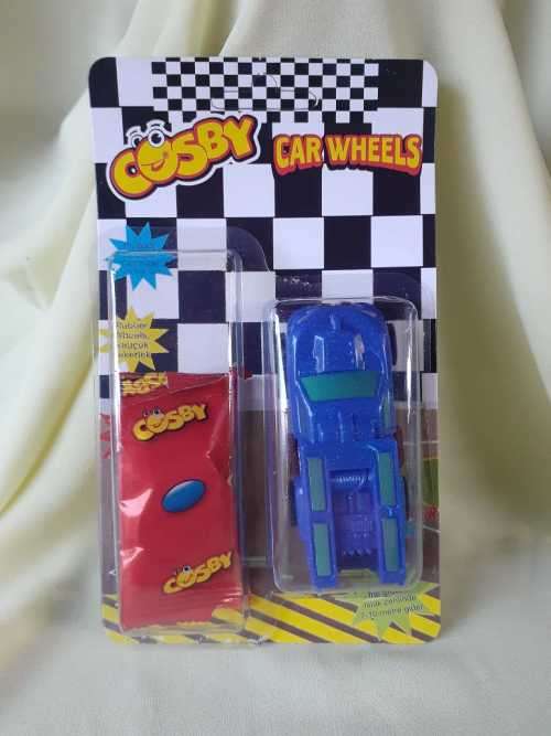 Cosby Car Wheels Plastic Car with Sweets - Glitter Blue Firetruck