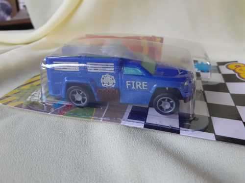 Cosby Car Wheels Plastic Car with Sweets - Glitter Blue Firetruck