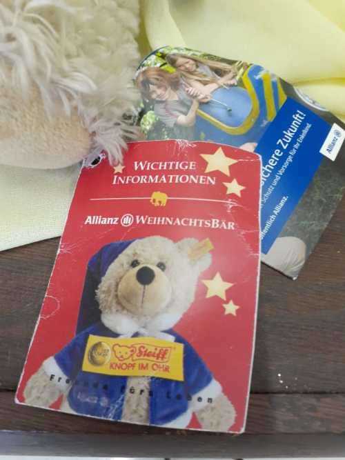Steiff Knopf im Ohr Teddy Bear - Allianz WeihnachtsBar No 358 of 1000