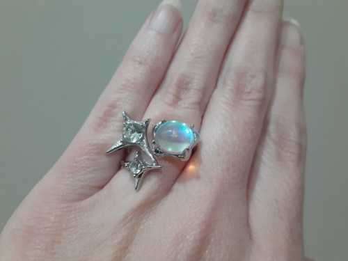 Silver Star Fashion Ring