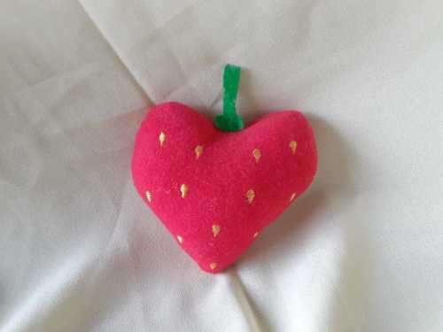 Small Plush Strawberry Heart