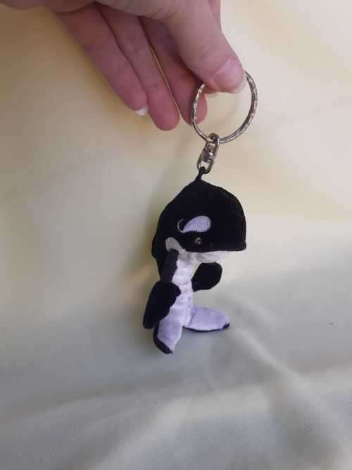Plush Orca/Killer Whale Keyring