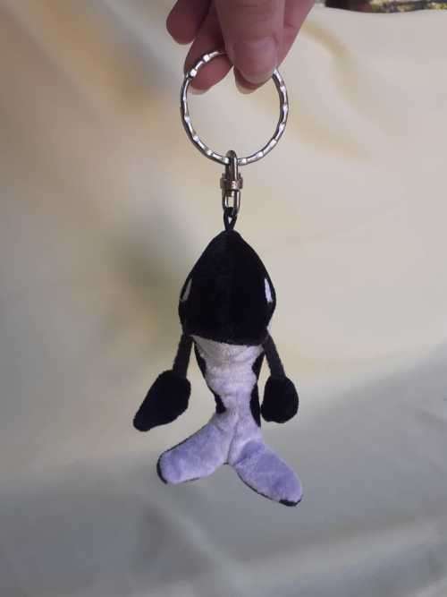 Plush Orca/Killer Whale Keyring