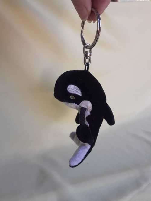 Plush Orca/Killer Whale Keyring