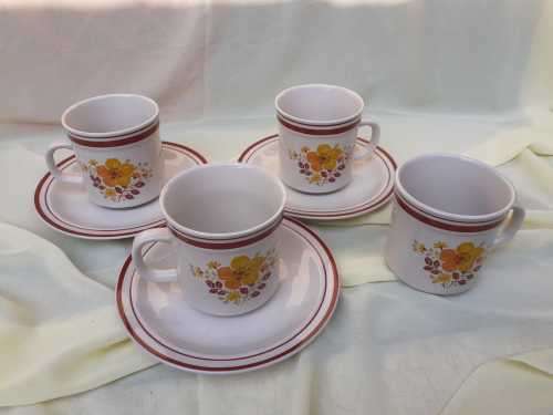 7pc Cup and Saucer Set - StoneAge