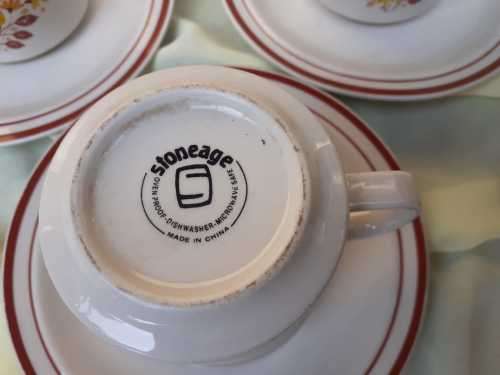 7pc Cup and Saucer Set - StoneAge
