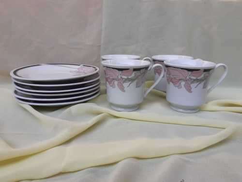10pc Floral China Tea Set