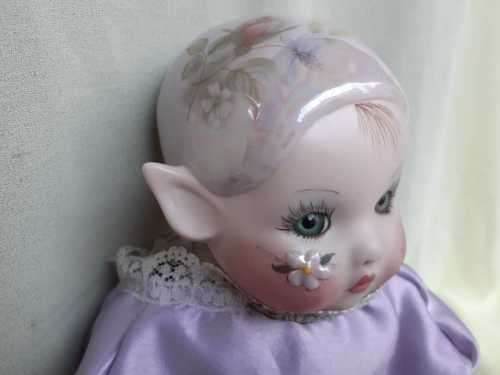 Porcelain Flower Pixie Dolls - Kay McKee, Set of 2