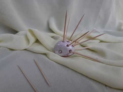 Pottery Toothpick Holders - Porcupine, Lot of 7
