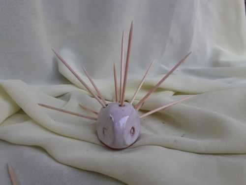 Pottery Toothpick Holders - Porcupine, Lot of 7