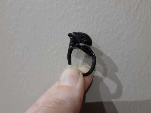 Adjustable Black Dragon Wrap Fashion Ring