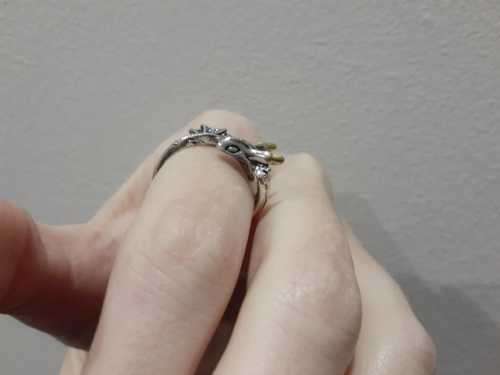 Adjustable Silver Dragon Wrap Fashion Ring