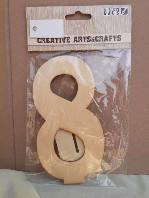 Wooden Number with stand - 8