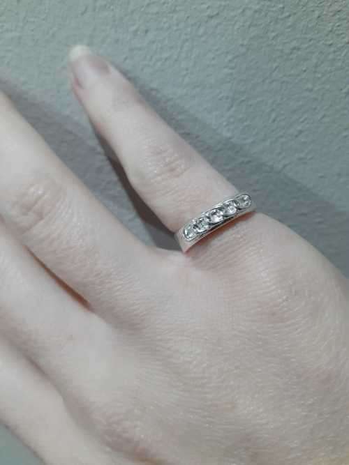Adjustable Silver Chain Detail Fashion Ring