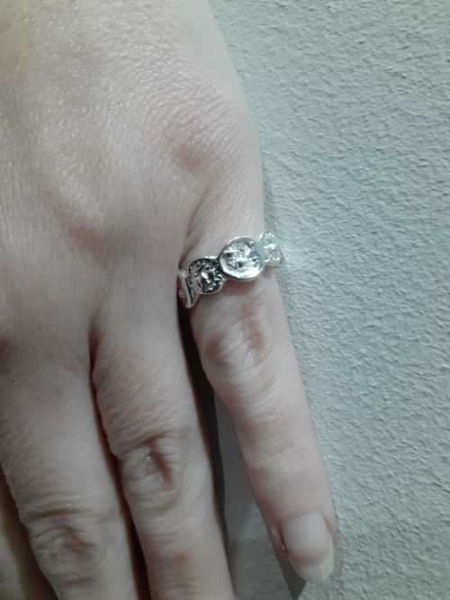 Silver Fashion Sun, Moon, Stars Ring