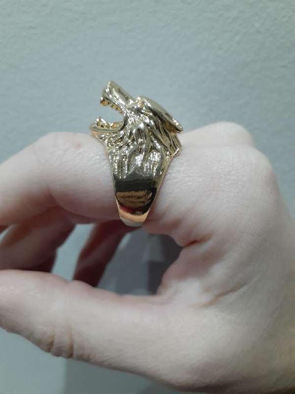 Gold Fashion Wolf Ring