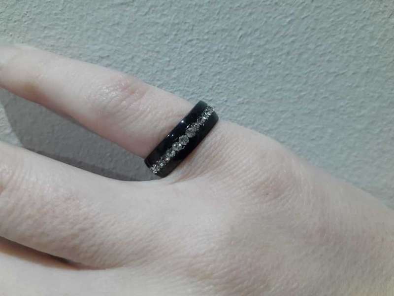 Diamante Fashion Ring - Black