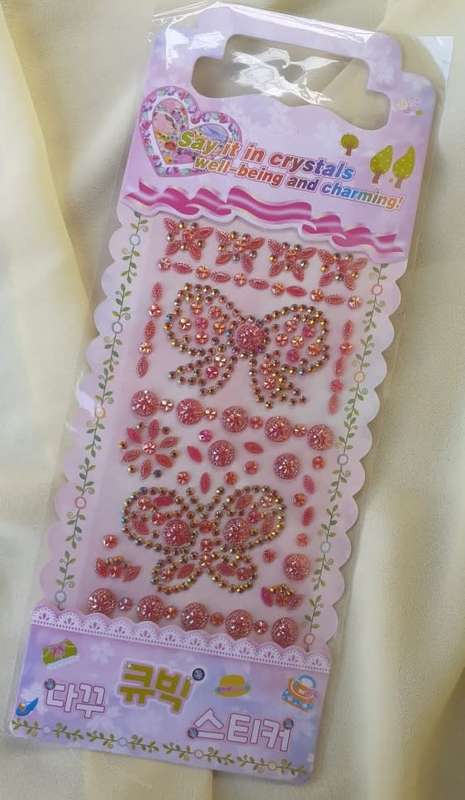 Self-adhesive Rhinestones - Red Butterfly Bow