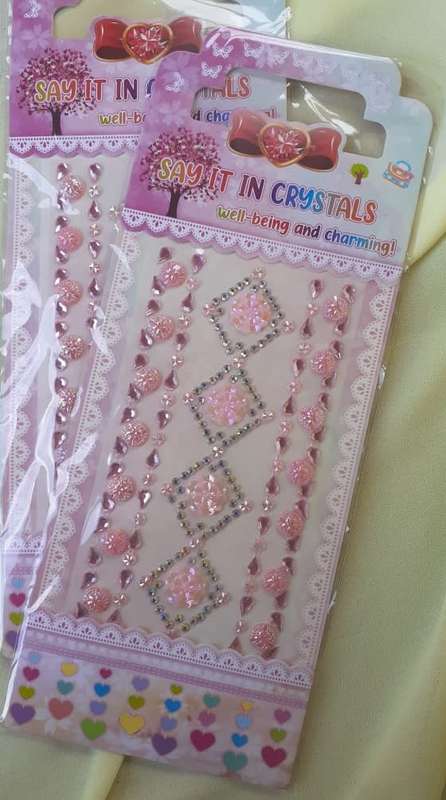 Self-adhesive Rhinestones - Pink Floral