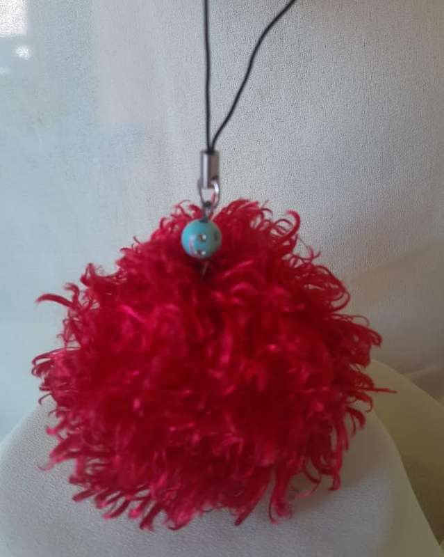 Plush Fluffy 6cm Ball Decorative Accessory - Assorted Colours