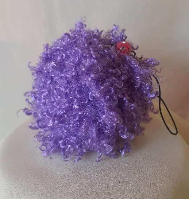 Plush Fluffy 6cm Ball Decorative Accessory - Assorted Colours