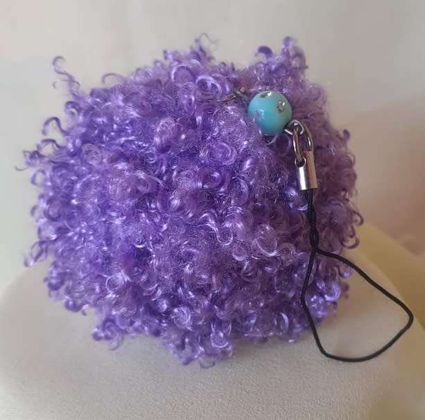 Plush Fluffy 6cm Ball Decorative Accessory - Assorted Colours