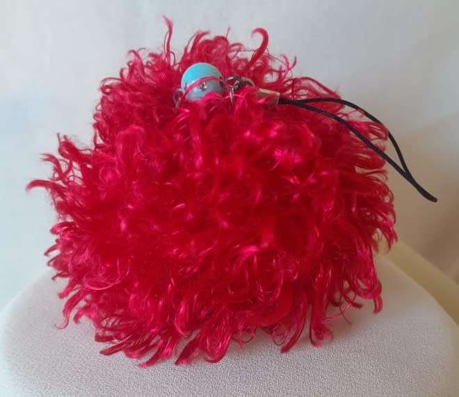 Plush Fluffy 6cm Ball Decorative Accessory - Assorted Colours