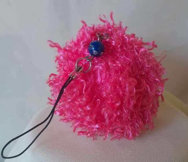 Plush Fluffy 6cm Ball Decorative Accessory - Assorted Colours