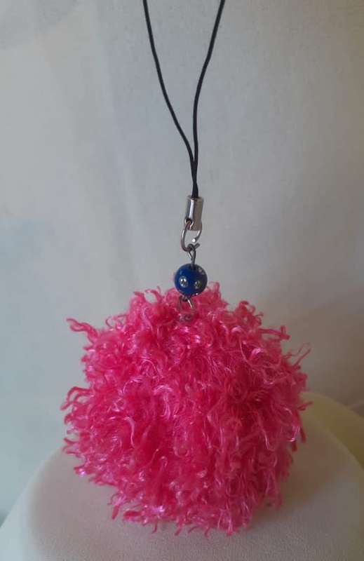 Plush Fluffy 6cm Ball Decorative Accessory - Assorted Colours