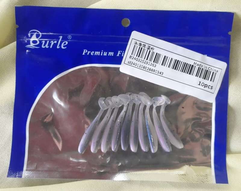 Burle Mini Soft Plastic Fishing Lures 10pc Pearlescent
