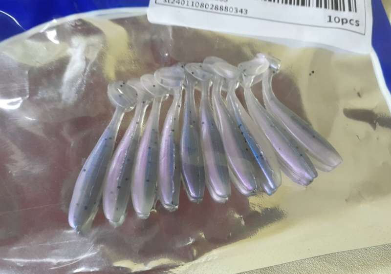 Burle Mini Soft Plastic Fishing Lures 10pc Pearlescent
