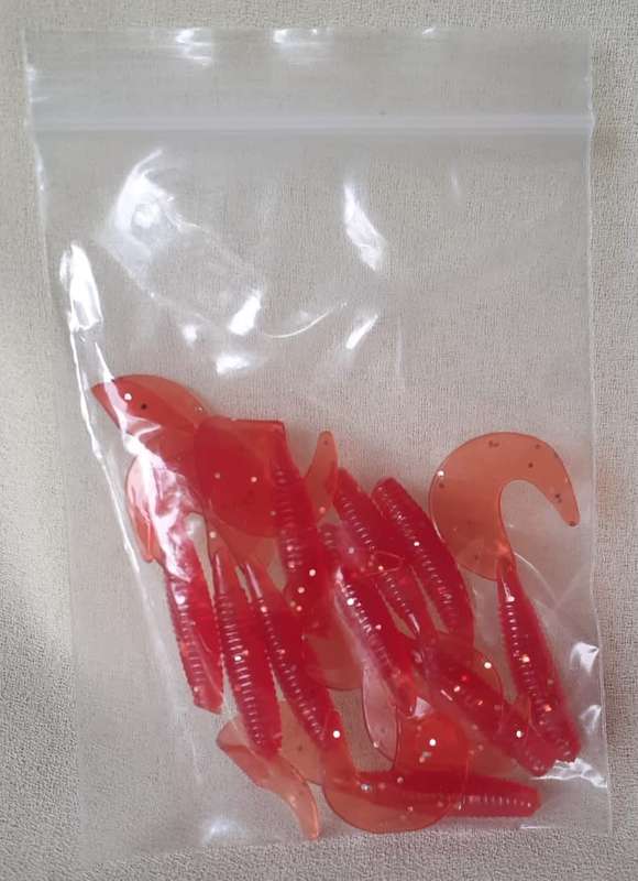 Soft Plastic Fishing Lures 10pc Red
