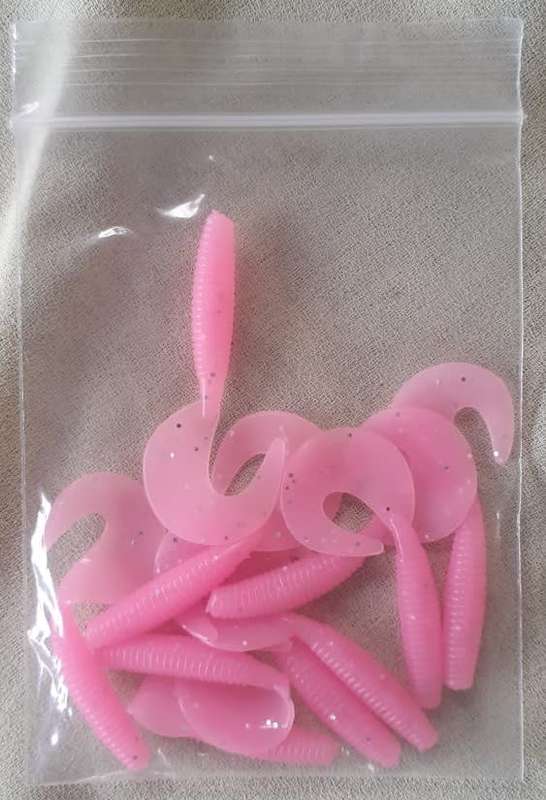 Soft Plastic Fishing Lures 10pc Pink