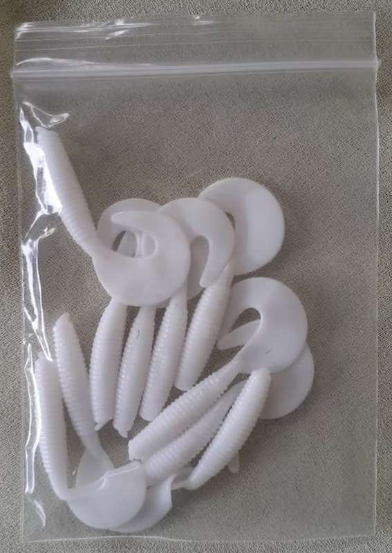 Soft Plastic Fishing Lures 10pc White
