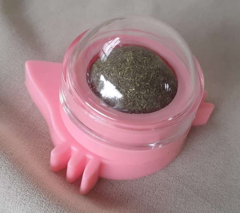 Catnip Ball Wall Toy - Pink