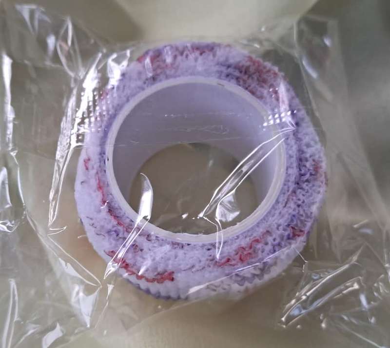 Cohesive Elastic Conforming Bandage Designs 25mm - Red-Purple Cats