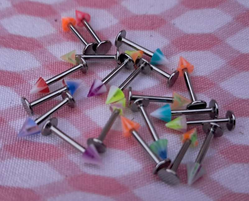 Cone Piercing Stud - Purple Star