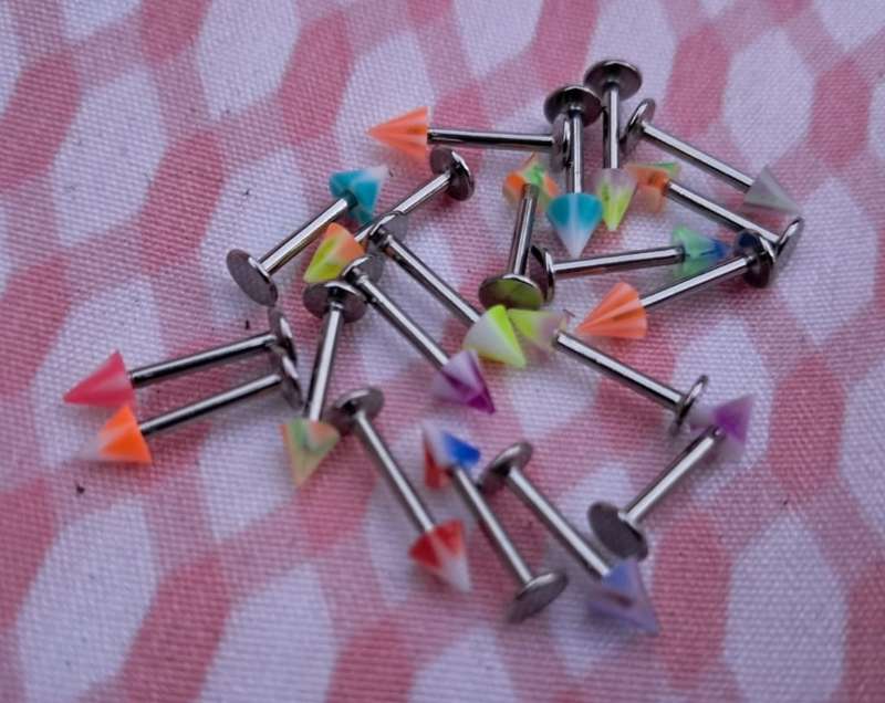 Cone Piercing Stud - Purple Star