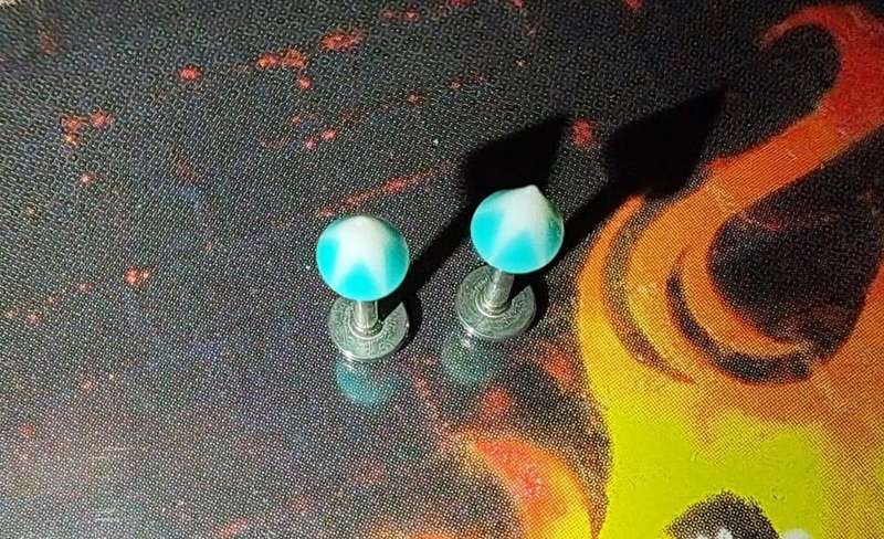 Cone Piercing Stud - Star, Assorted Colours