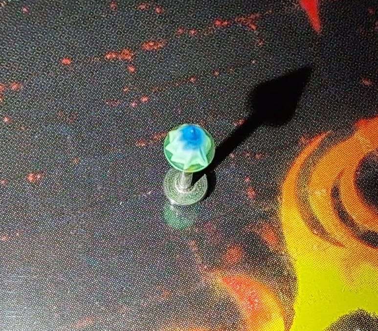 Cone Piercing Stud - Green to Blue Peak
