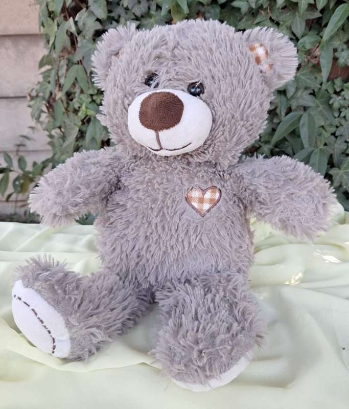 Plush Grey Teddy Bear Kuschelfreund