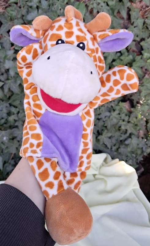 Plush Giraffe Hand Puppet