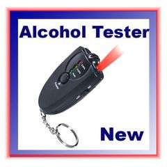Keychain Portable Alcohol Breath Tester/Breathalyzer with Flashlight