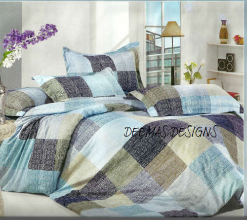6 PIECE QUEEN SIZE COTTON FEEL DUVET COVER SET A MUST HAVE