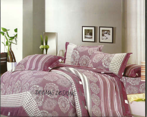 6 PIECE QUEEN SIZE COTTON FEEL DUVET COVER SET A MUST HAVE