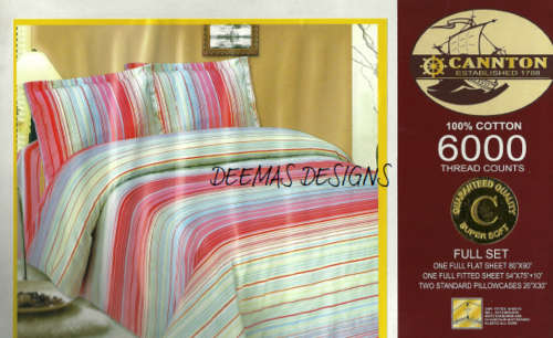 4 Piece 100% cotton sheets and pillow case set