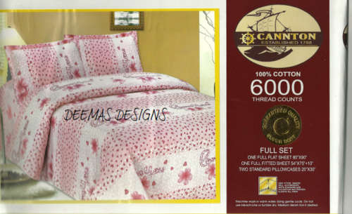 4 Piece 100% cotton sheets and pillow case set