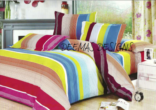 6 PIECE QUEEN SIZE COTTON FEEL DUVET COVER SET A MUST HAVE