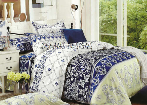 6 PIECE QUEEN SIZE COTTON FEEL DUVET COVER SET A MUST HAVE